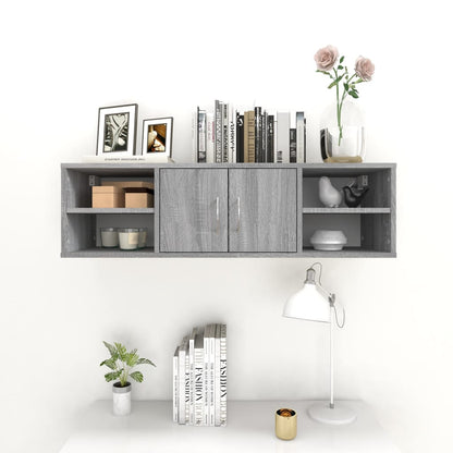 Étagère murale Sonoma gris 102x30x29 cm Bois ingénierie