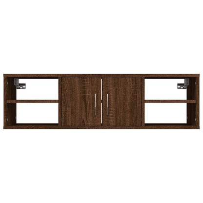 Étagère murale chêne marron 102x30x29 cm bois d'ingénierie