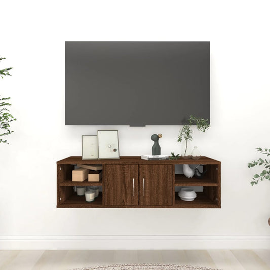 Étagère murale chêne marron 102x30x29 cm bois d'ingénierie