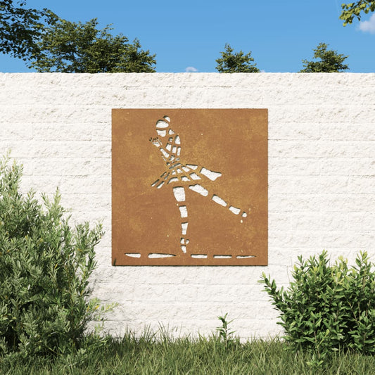 Décoration murale jardin 55x55 cm motif de danseuse de ballet