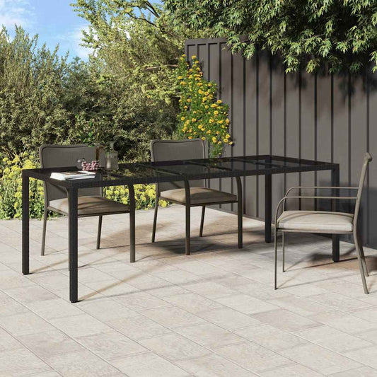 Table de jardin pour repas Noir pur 250 x 100 x 75 cm