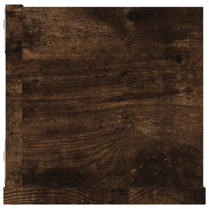Étagère murale à CD Chêne fumé 100x18x18 cm Bois d'ingénierie