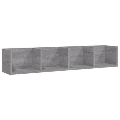 Étagère murale à CD Sonoma gris 100x18x18 cm Bois d'ingénierie