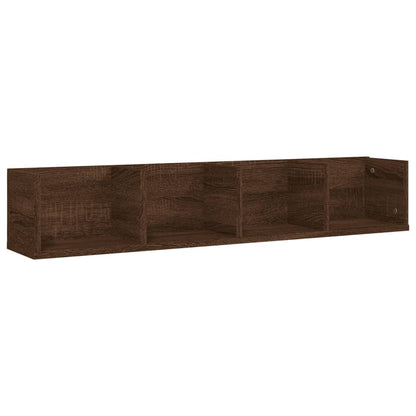 Étagère murale à CD Chêne marron 100x18x18 cm Bois d'ingénierie