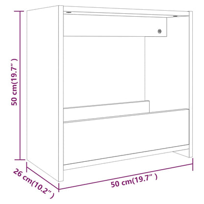 Table d'appoint Sonoma gris 50x26x50 cm Bois d'ingénierie
