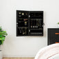 Armoire à bijoux avec miroir et éclairage LED mural noir