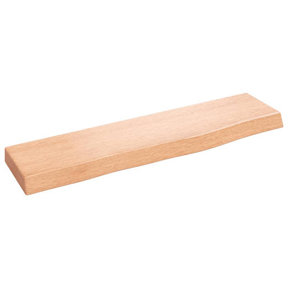 Étagère murale marron clair 40x10x2 cm bois chêne massif traité