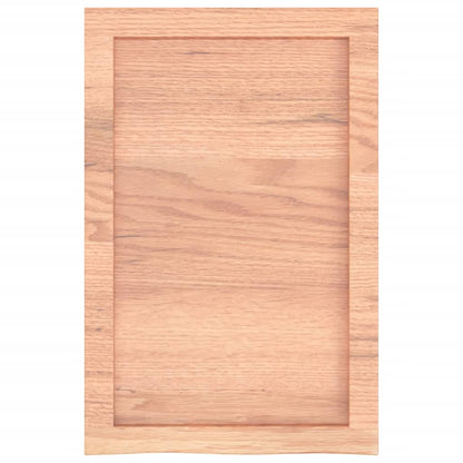 Étagère murale marron clair bois chêne massif traité