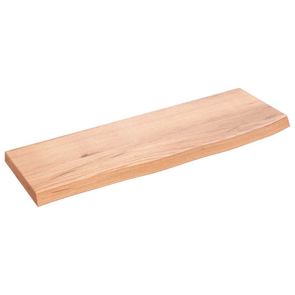 Étagère murale marron clair 60x20x2 cm bois chêne massif traité