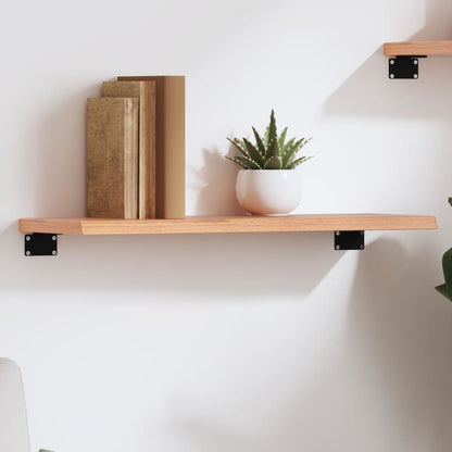Étagère murale marron clair 60x20x2 cm bois chêne massif traité