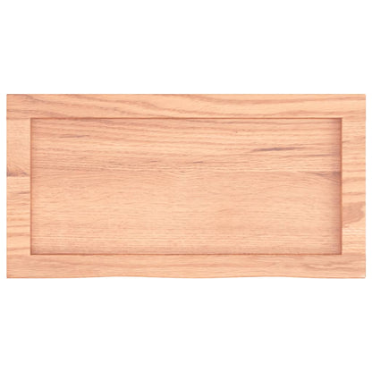 Étagère murale marron clair bois chêne massif traité