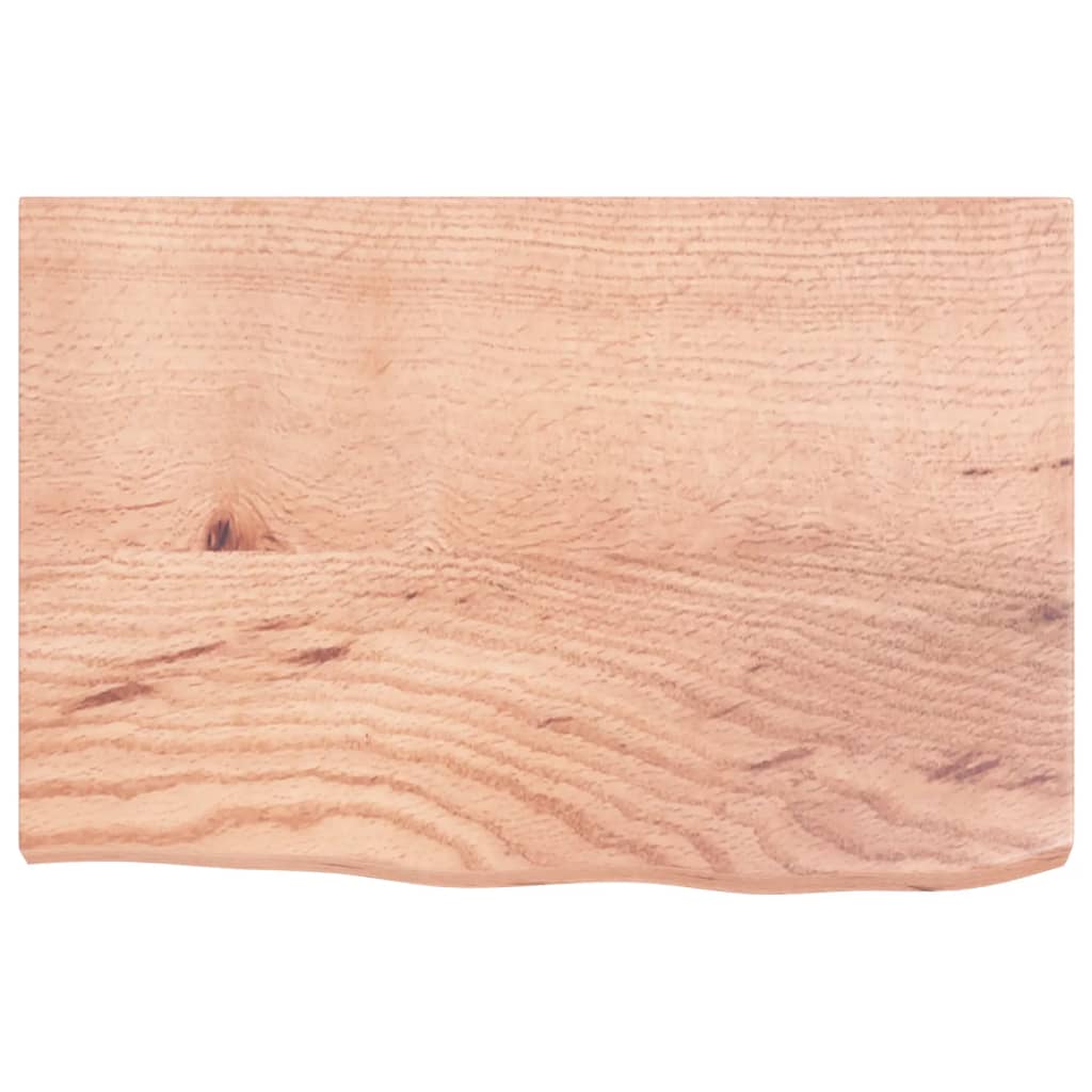 Étagère murale marron clair bois chêne massif traité