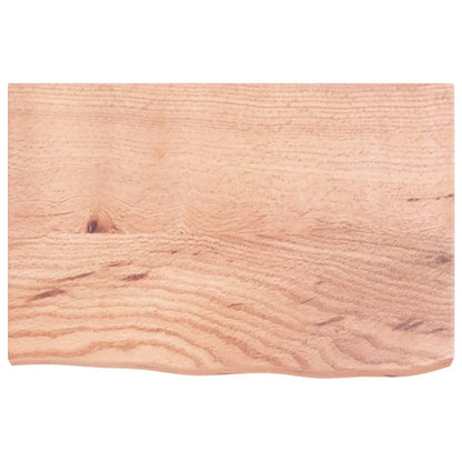 Étagère murale marron clair bois chêne massif traité
