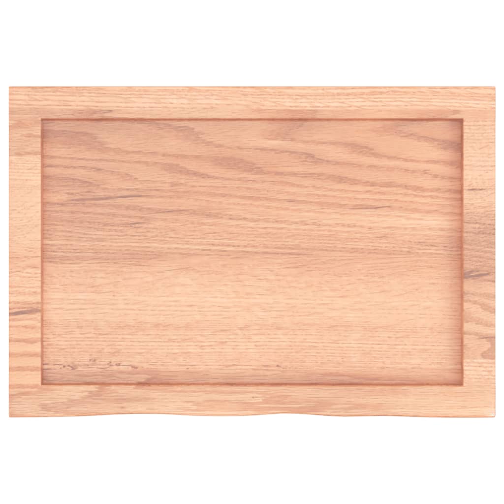 Étagère murale marron clair bois chêne massif traité