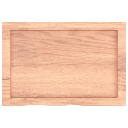 Étagère murale marron clair bois chêne massif traité