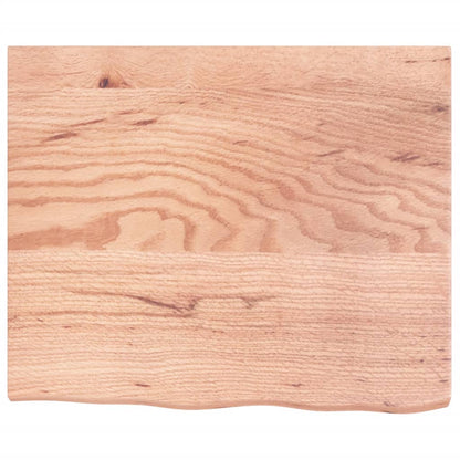 Étagère murale marron clair bois chêne massif traité