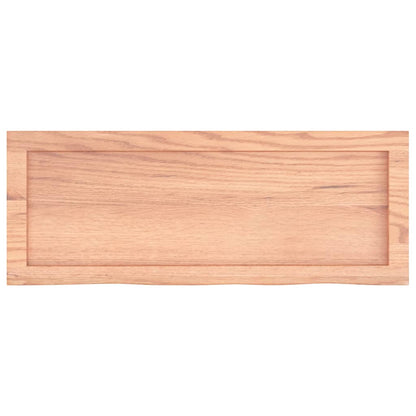 Étagère murale marron clair bois chêne massif traité