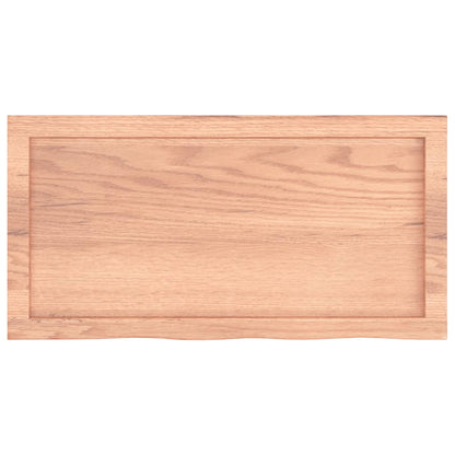 Étagère murale marron clair bois chêne massif traité