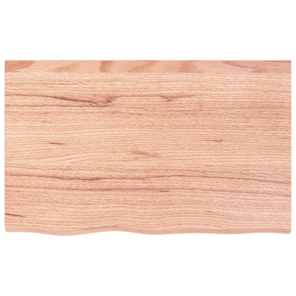 Étagère murale marron clair 80x50x2 cm bois chêne massif traité