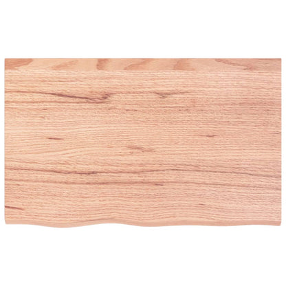 Étagère murale marron clair bois chêne massif traité