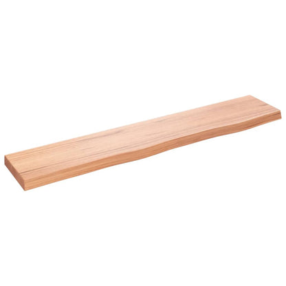 Étagère murale marron clair 100x20x4cm bois chêne massif traité