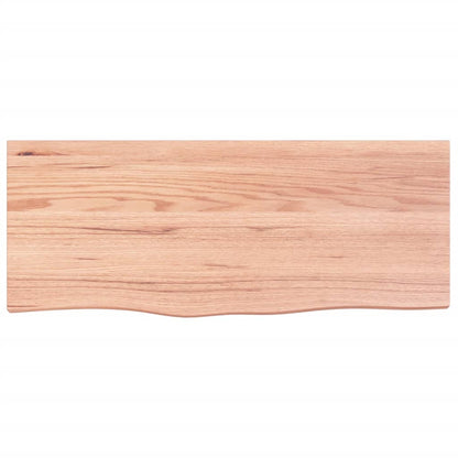 Étagère murale marron clair 100x40x2cm bois chêne massif traité