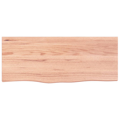 Étagère murale marron clair bois chêne massif traité