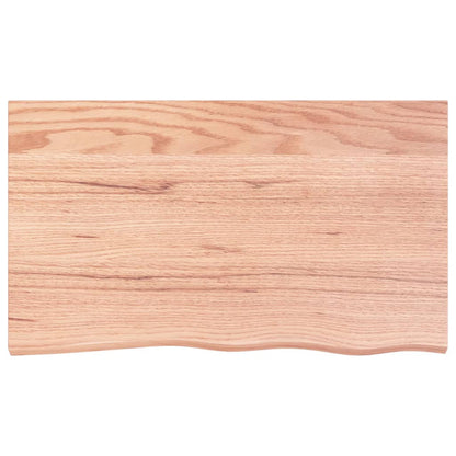 Étagère murale marron clair bois chêne massif traité