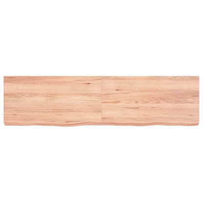 Étagère murale marron clair bois chêne massif traité