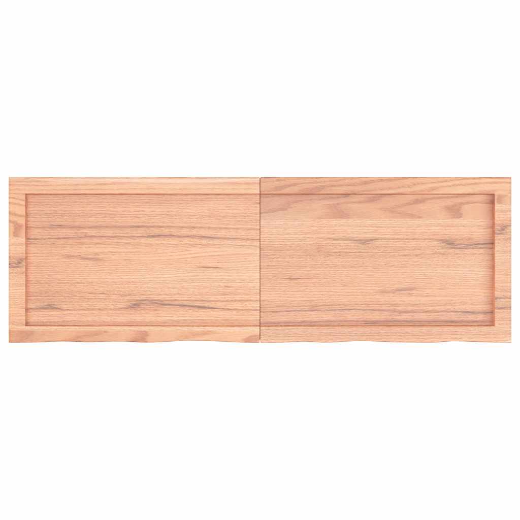 Étagère murale marron clair bois chêne massif traité