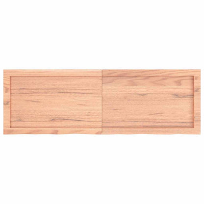 Étagère murale marron clair bois chêne massif traité