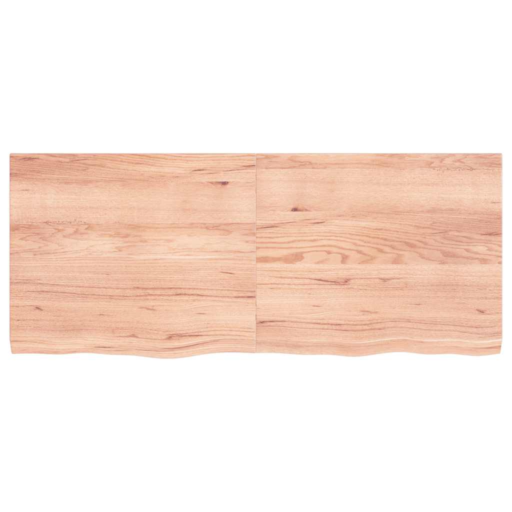 Étagère murale marron clair bois chêne massif traité