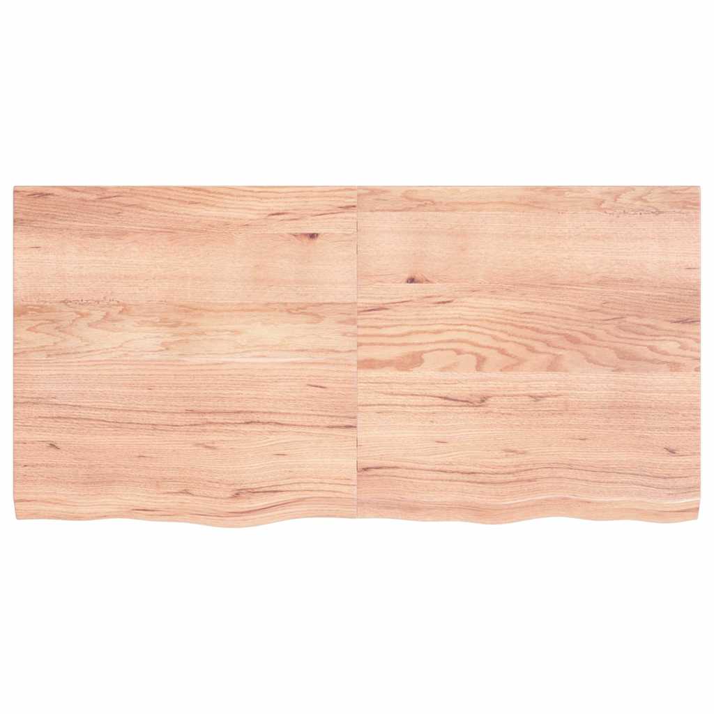 Étagère murale marron clair bois chêne massif traité