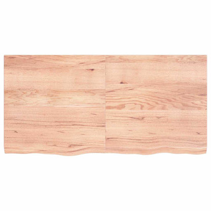 Étagère murale marron clair bois chêne massif traité