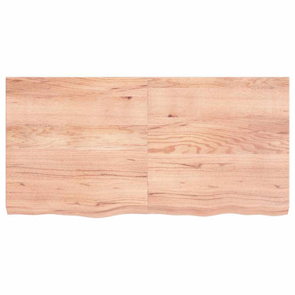 Étagère murale marron clair bois chêne massif traité