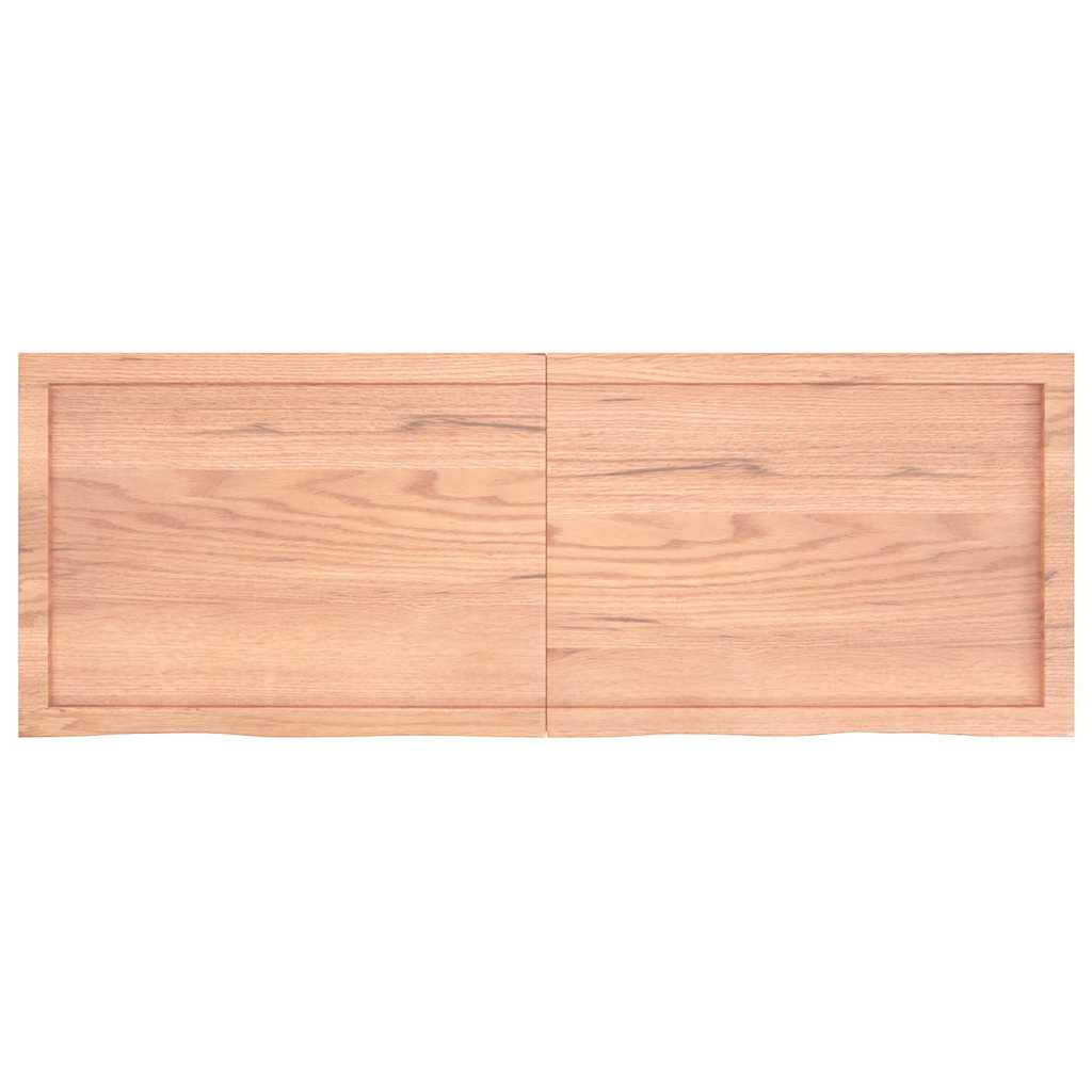 Étagère murale marron clair bois chêne massif traité