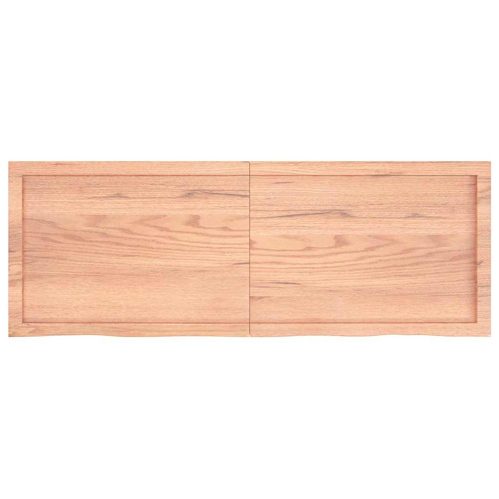 Étagère murale marron clair bois chêne massif traité