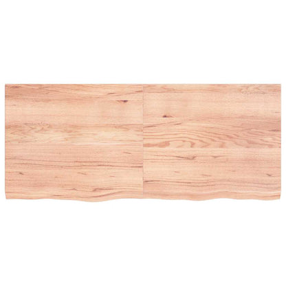 Étagère murale marron clair bois chêne massif traité
