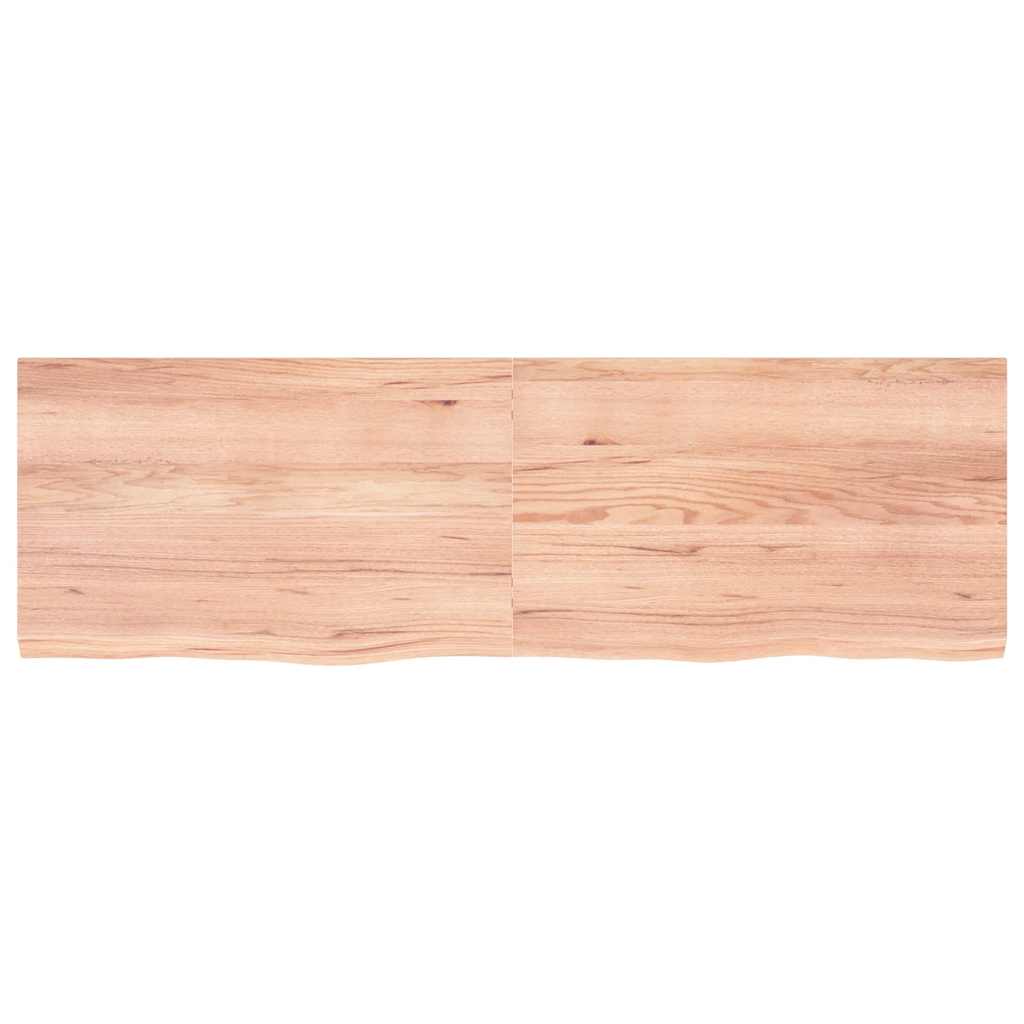 Étagère murale marron clair bois chêne massif traité