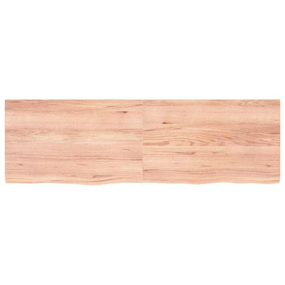 Étagère murale marron clair bois chêne massif traité