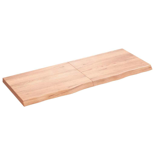 Étagère murale marron clair bois chêne massif traité