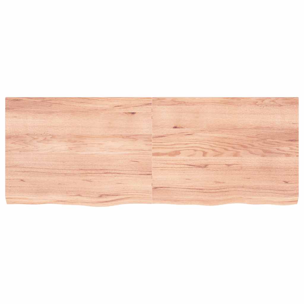 Étagère murale marron clair bois chêne massif traité