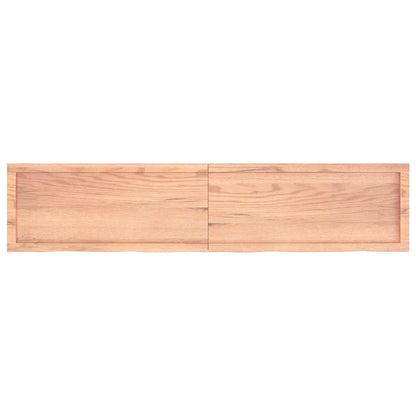 Étagère murale marron clair bois chêne massif traité