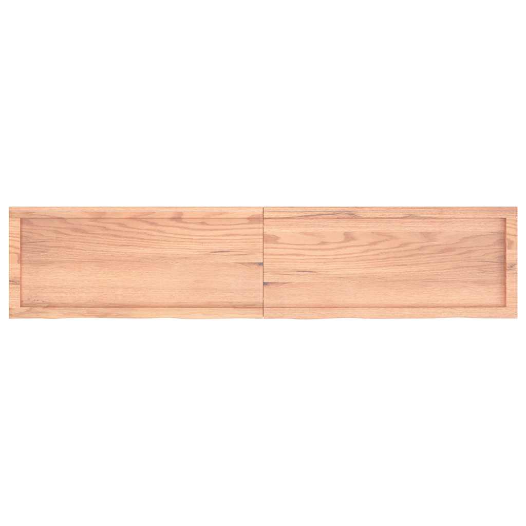 Étagère murale marron clair bois chêne massif traité