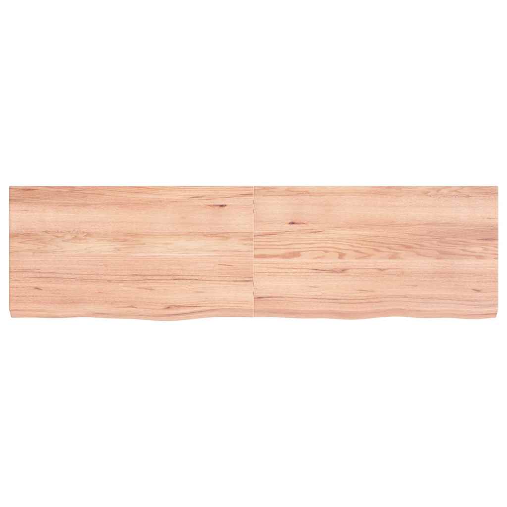 Étagère murale marron clair bois chêne massif traité