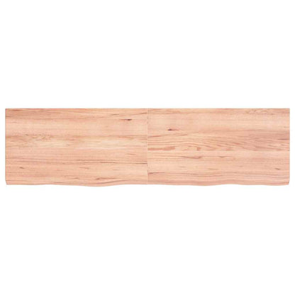 Étagère murale marron clair bois chêne massif traité