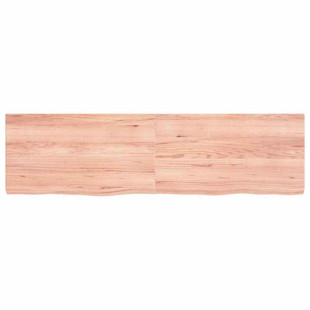 Étagère murale marron clair bois chêne massif traité