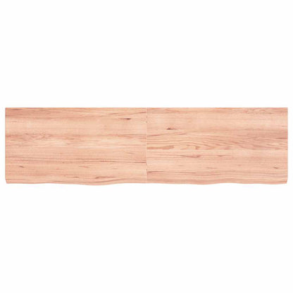 Étagère murale marron clair bois chêne massif traité
