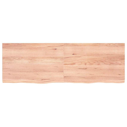 Étagère murale marron clair bois chêne massif traité