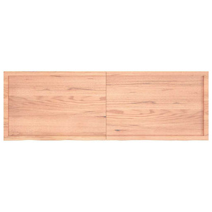 Étagère murale marron clair bois chêne massif traité